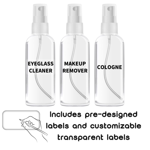6 Pack 50ml Spray Bottles