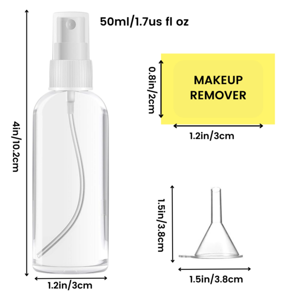 6 Pack 50ml Spray Bottles